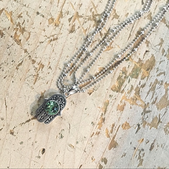 Ava Ro Sterling Silver Crystal Hamsa 